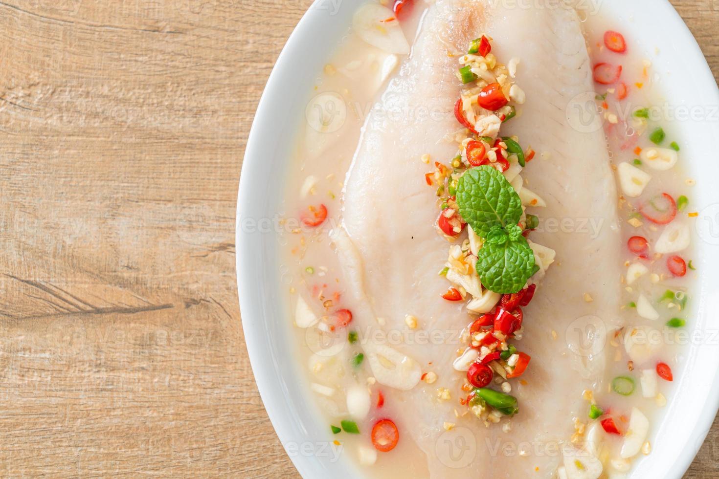 Steamed Fish in Spicy Lemon Sauce photo