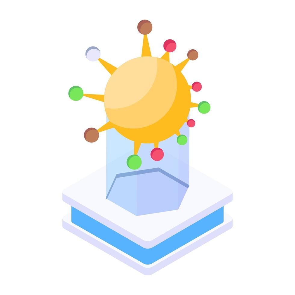 Icon of hologram in isometric editable design vector