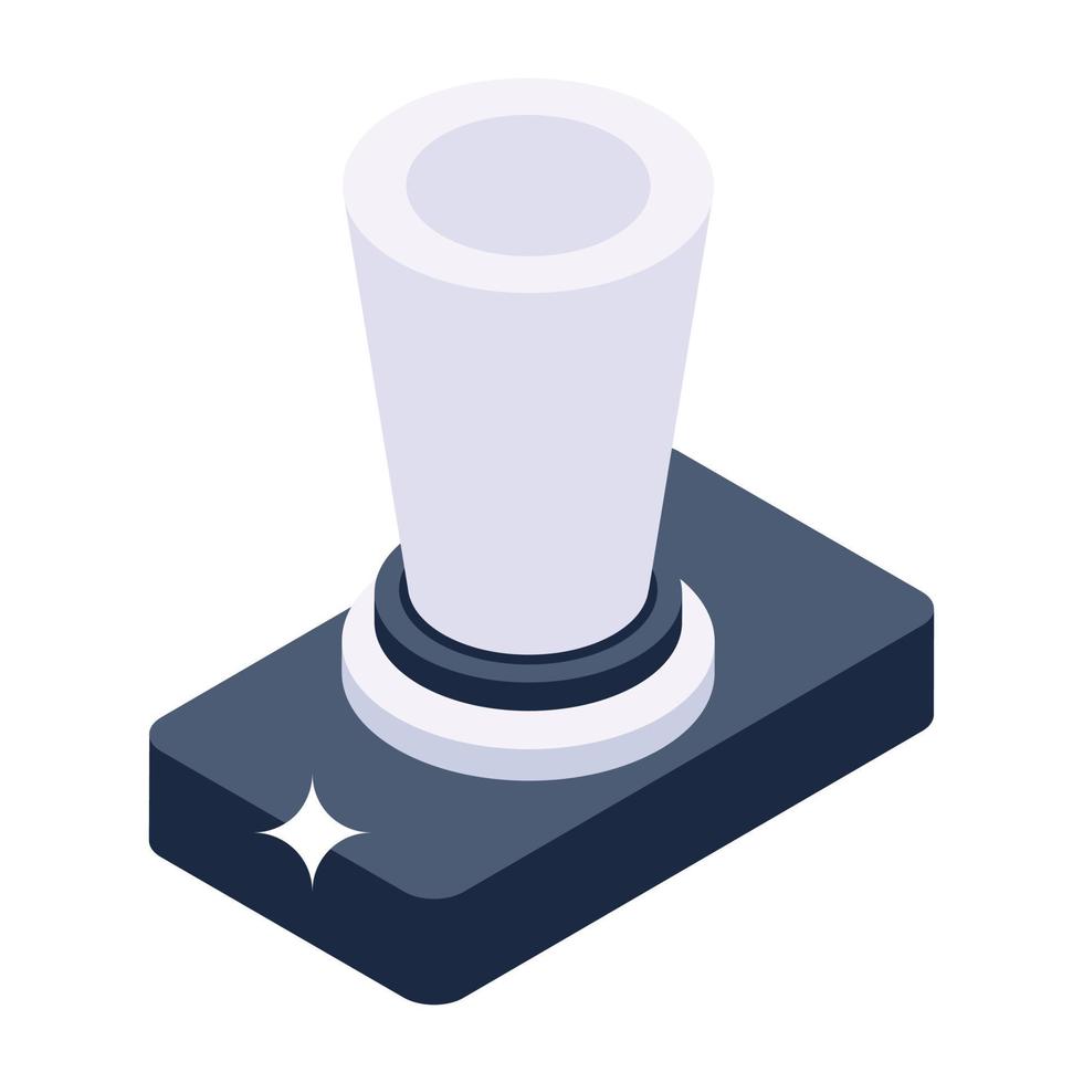 Office supplies holder, isometric icon of pen stand vector