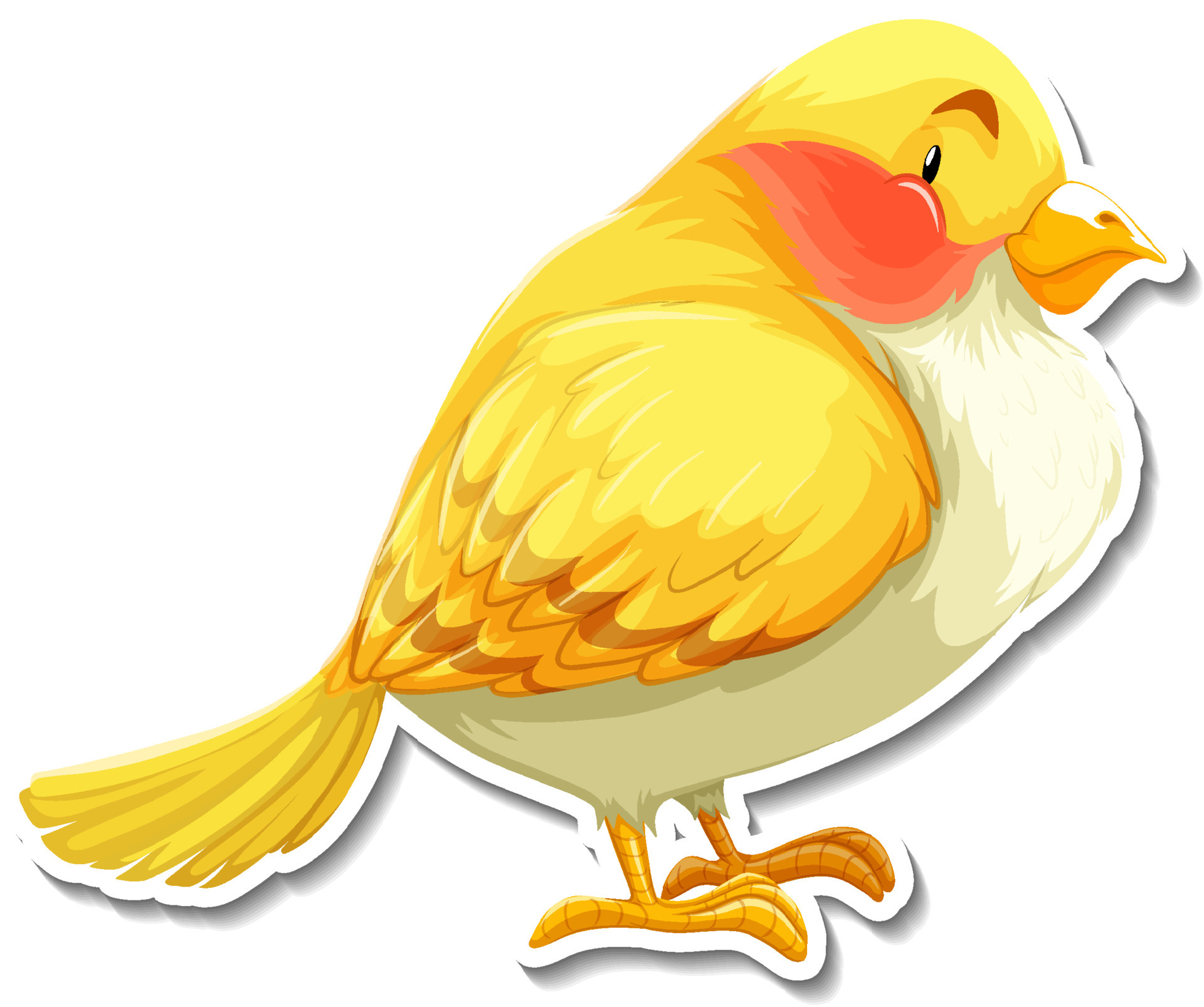 Cute yellow bird animal cartoon sticker 6434635 Vector Art at Vecteezy Cute yellow bird animal cartoon sticker 6434635 Vector Art at Vecteezy