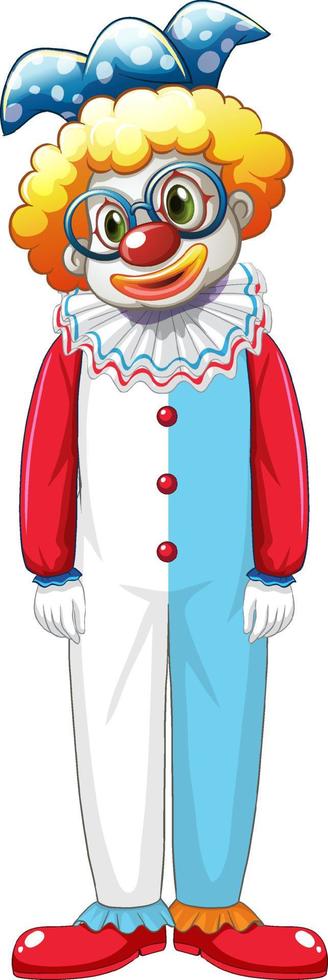Colourful clown cartoon character vector