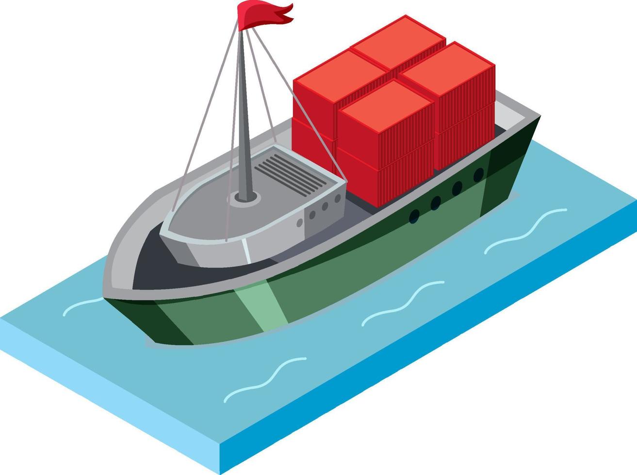 Isometric ship icon on white background vector