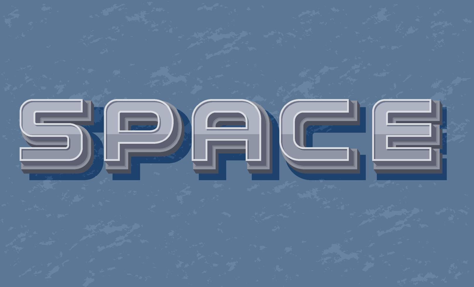 Space font logo on blue background vector