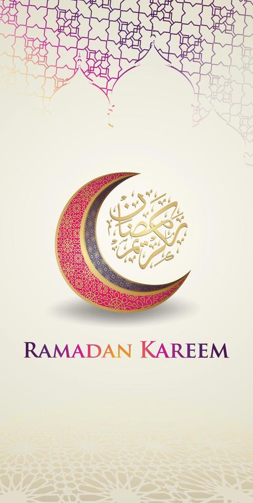 Luxurious and Elegant Ramadan Greeting background for Mobile interface wallpaper design smart phones, mobiles, devices with there is space to write words vector