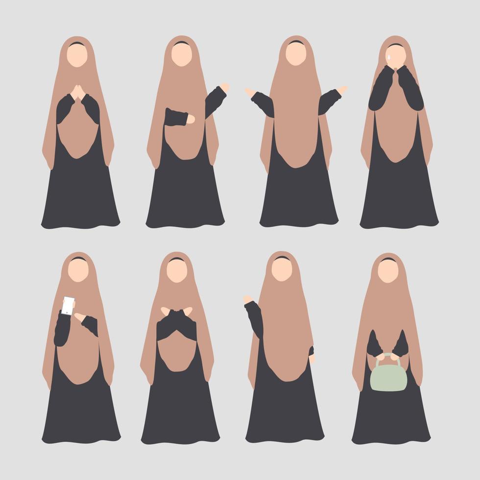 Muslim woman character free download vector