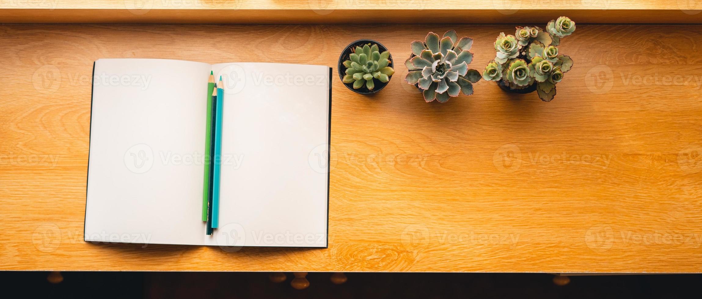 book on the table in the morning photo