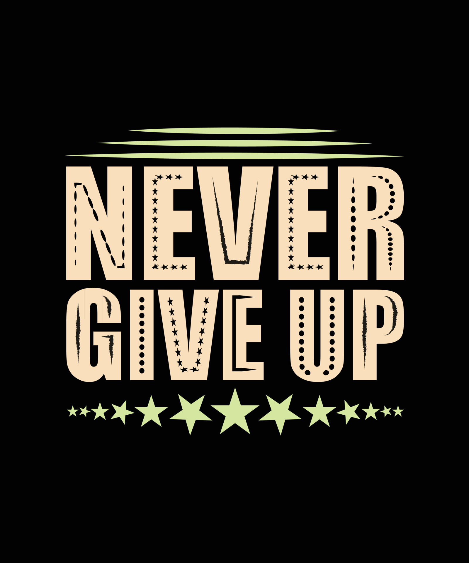 never give up lettering quote 6435688 Vector Art at Vecteezy