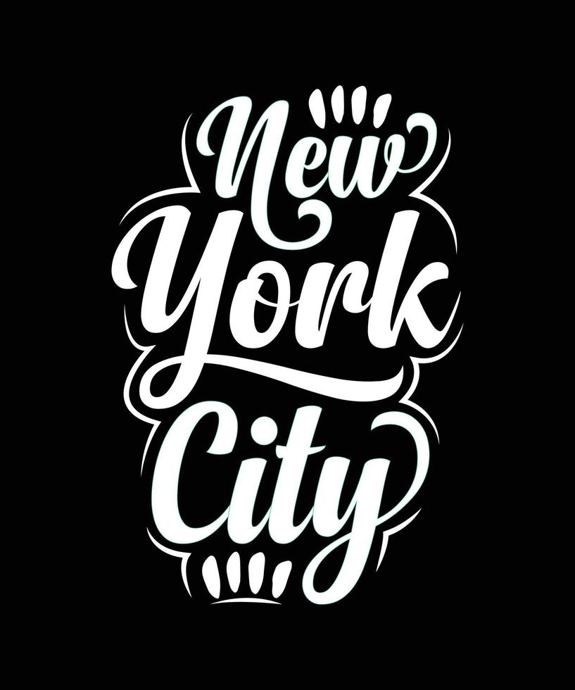 new your city lettering quote vector