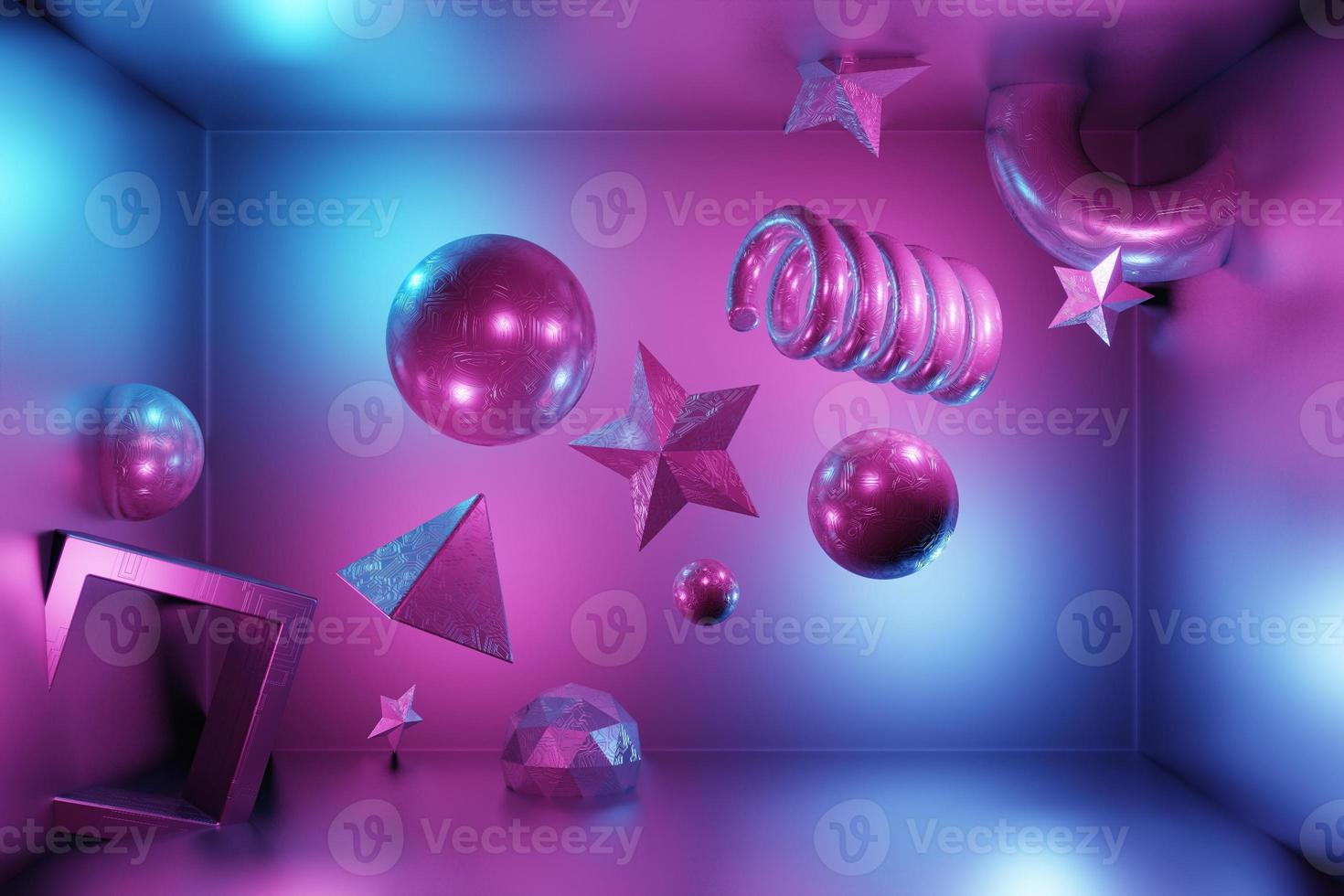 3D rendering abstract art sci-fi background. photo