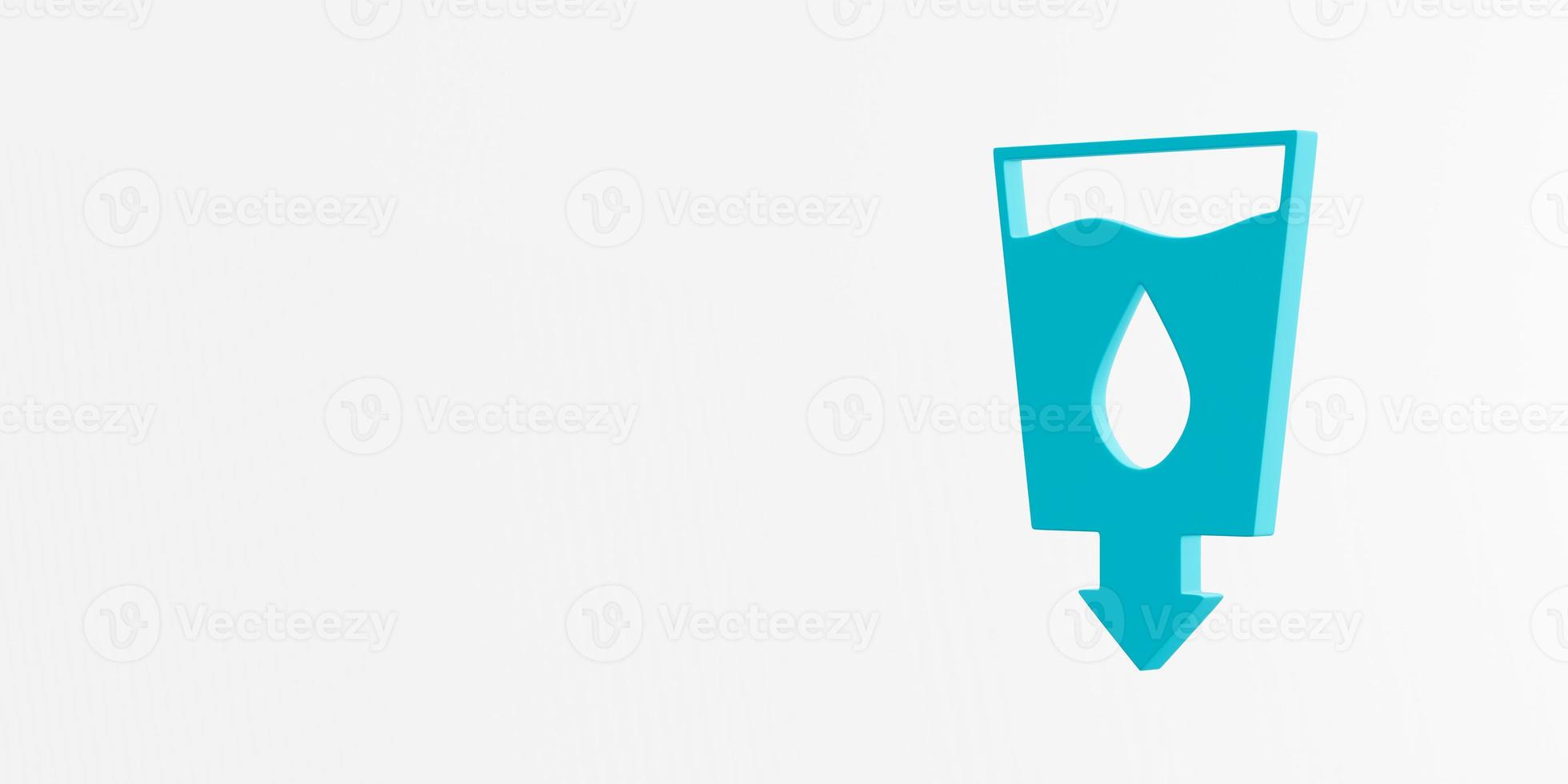 Sustainable Development Goals Clean Water and Sanitation icon. 3D rendering photo