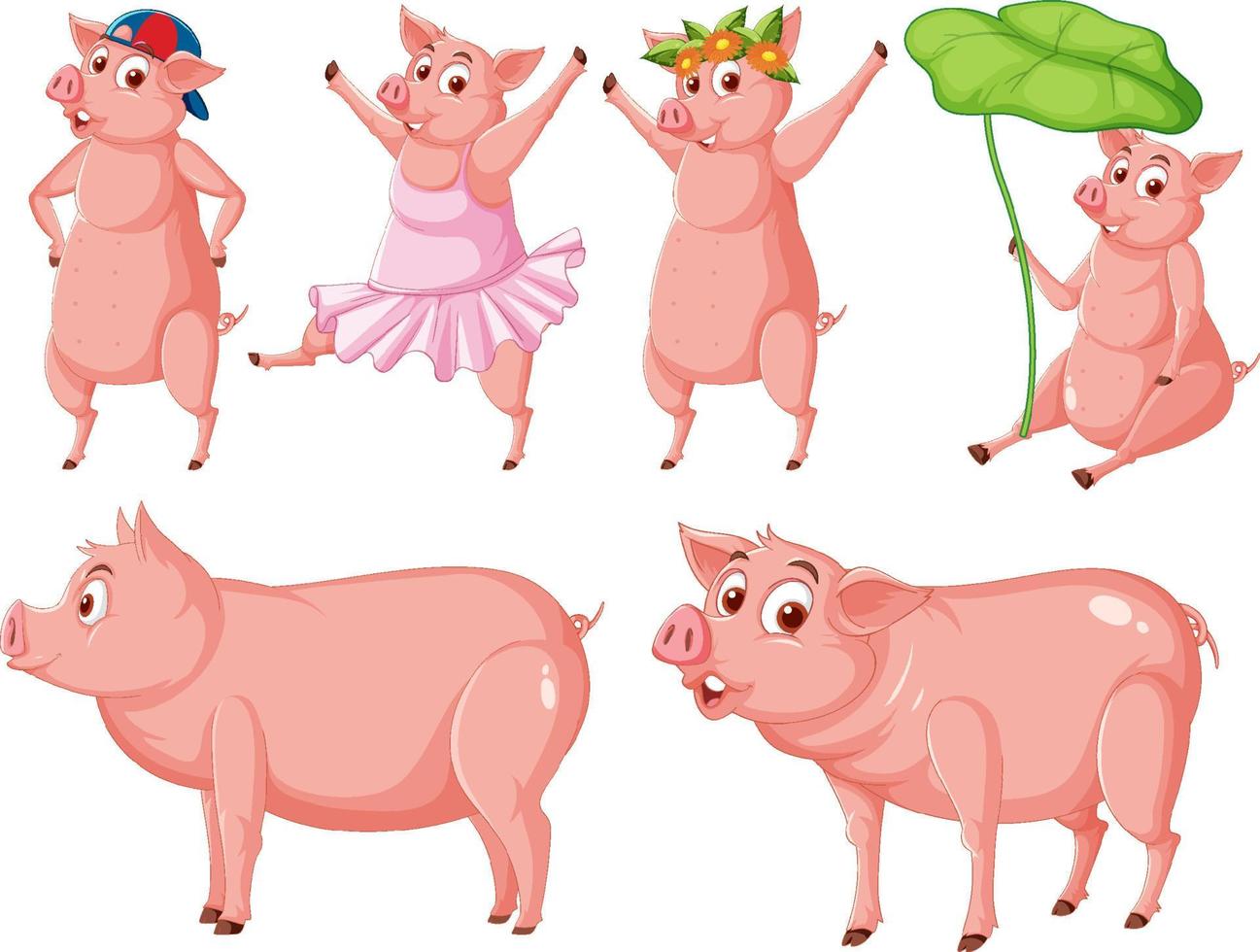 conjunto de diferentes cerdos de granja en estilo de dibujos animados 6436277 Vector en Vecteezy conjunto de diferentes cerdos de granja en estilo de dibujos animados 6436277 Vector en Vecteezy