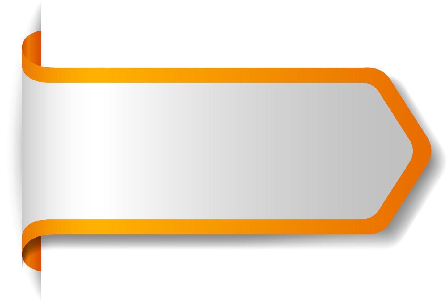 diseño de banner naranja sobre fondo blanco vector