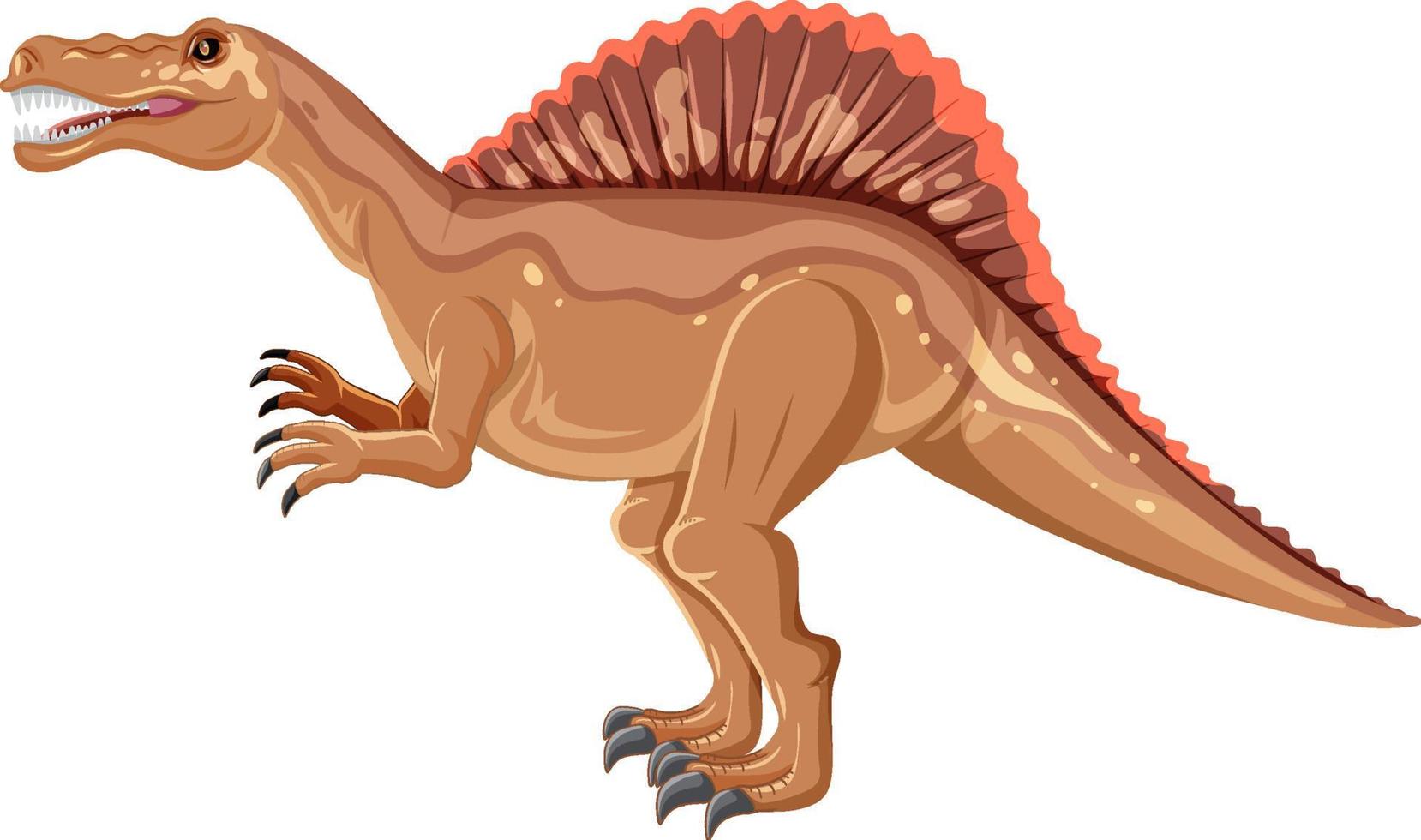 dinosaurio espinosaurio sobre fondo blanco vector