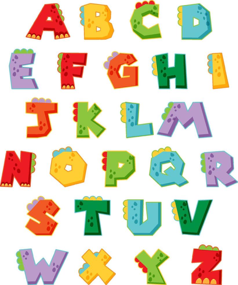 Font design for english alphabets vector