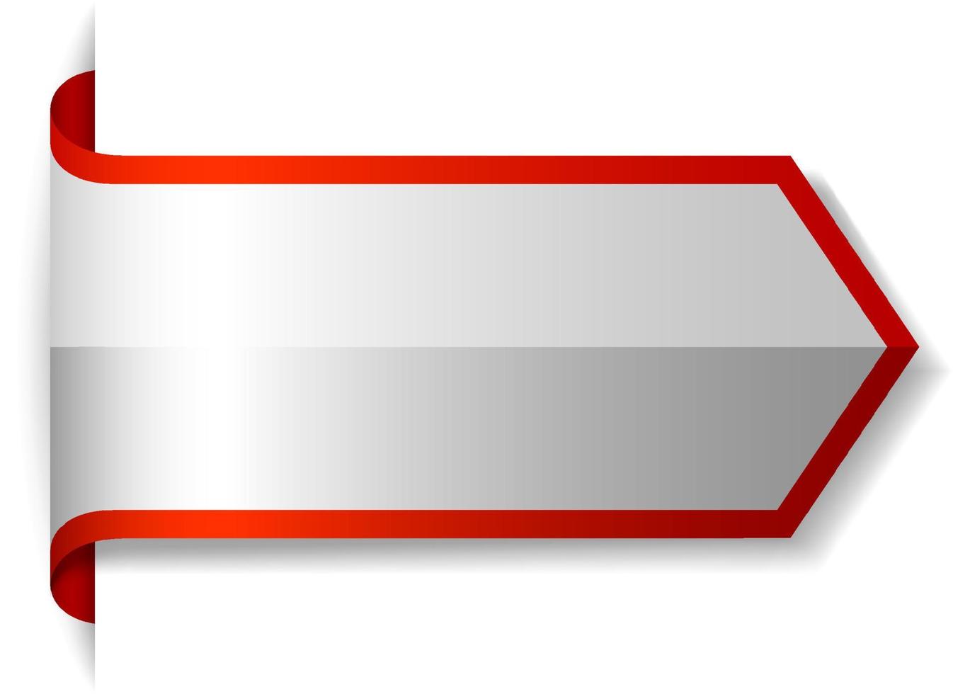 Red banner design on white background vector