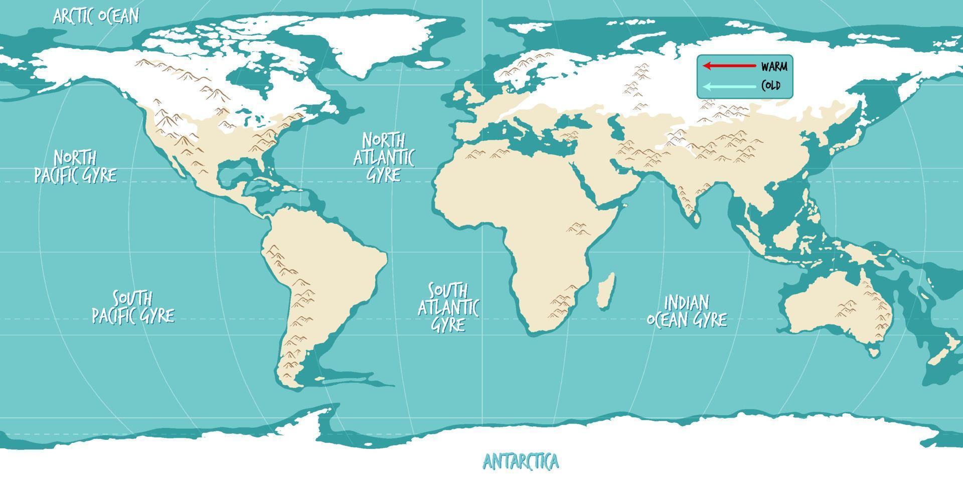 atlas mundial en color azul vector