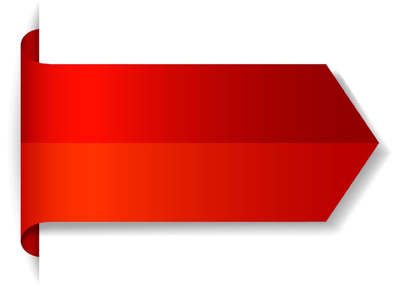 Red banner design on white background vector