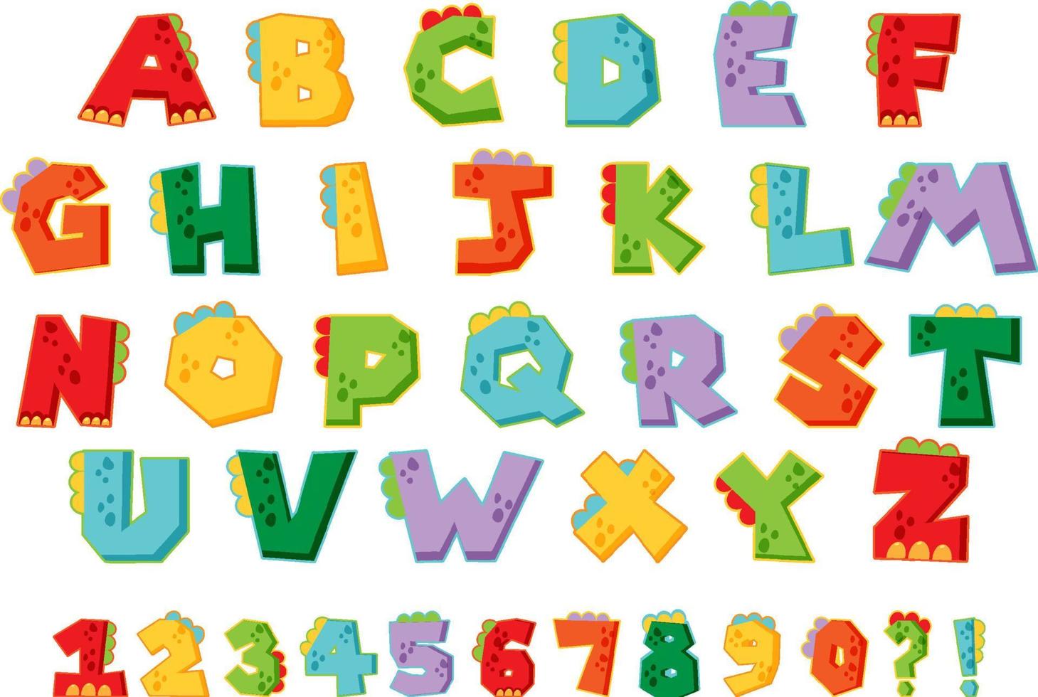 diseño de fuentes para alfabetos y números ingleses vector