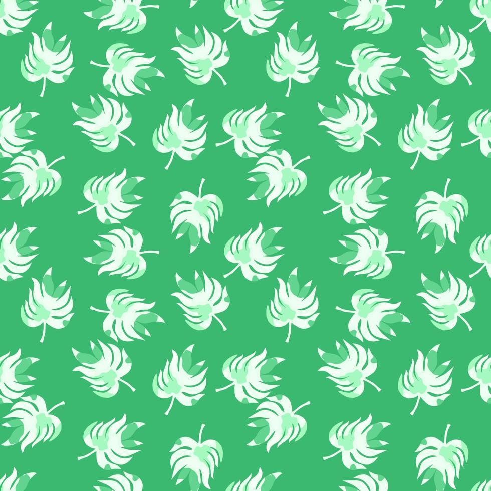 Rainforest palm leaves tropical seamless pattern. Abstract leaf endless wallpaper. vector