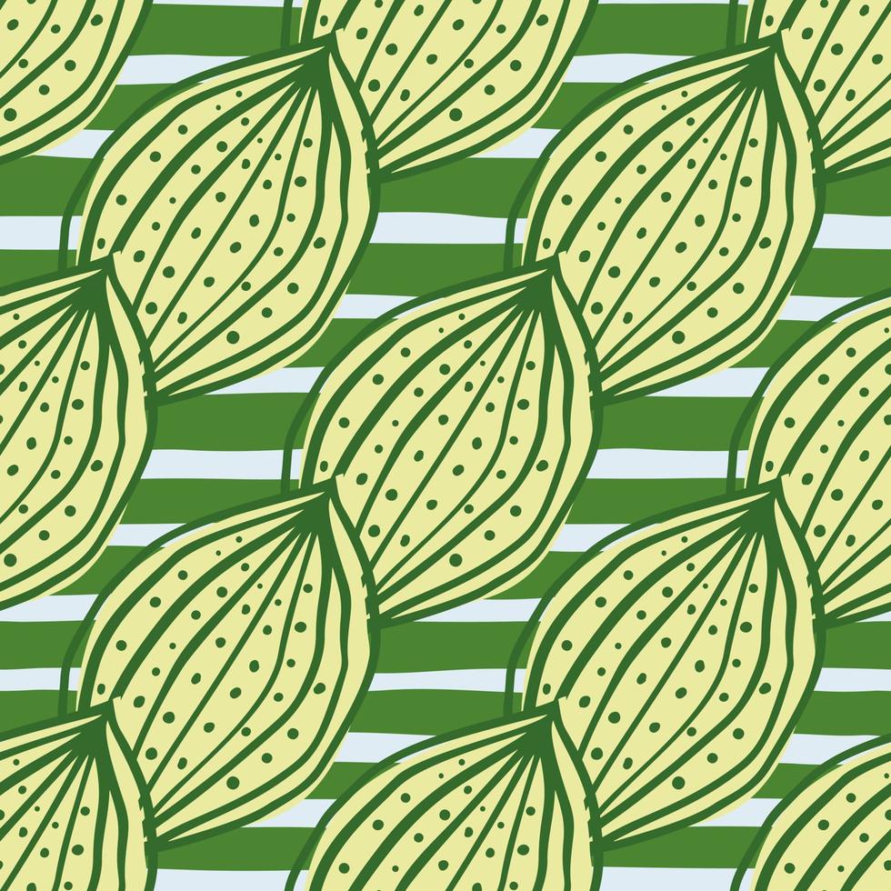 Seamless pattern with abstract leaves. Leaf endless background. Contemporary floral wallpaper. vector