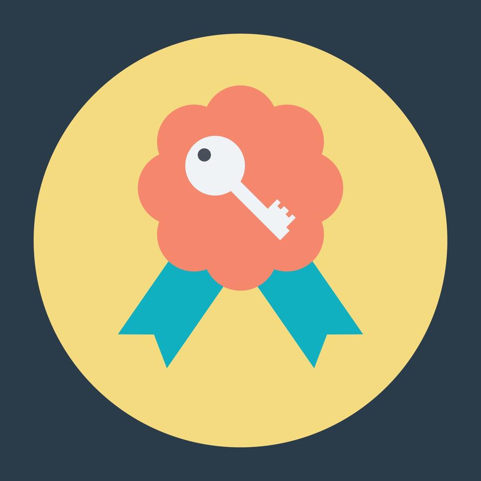 Badge with Key vector