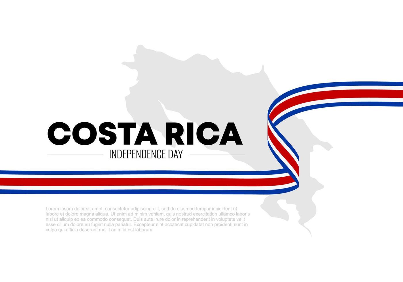 Costa rica independence day for national celebration on september 15. vector