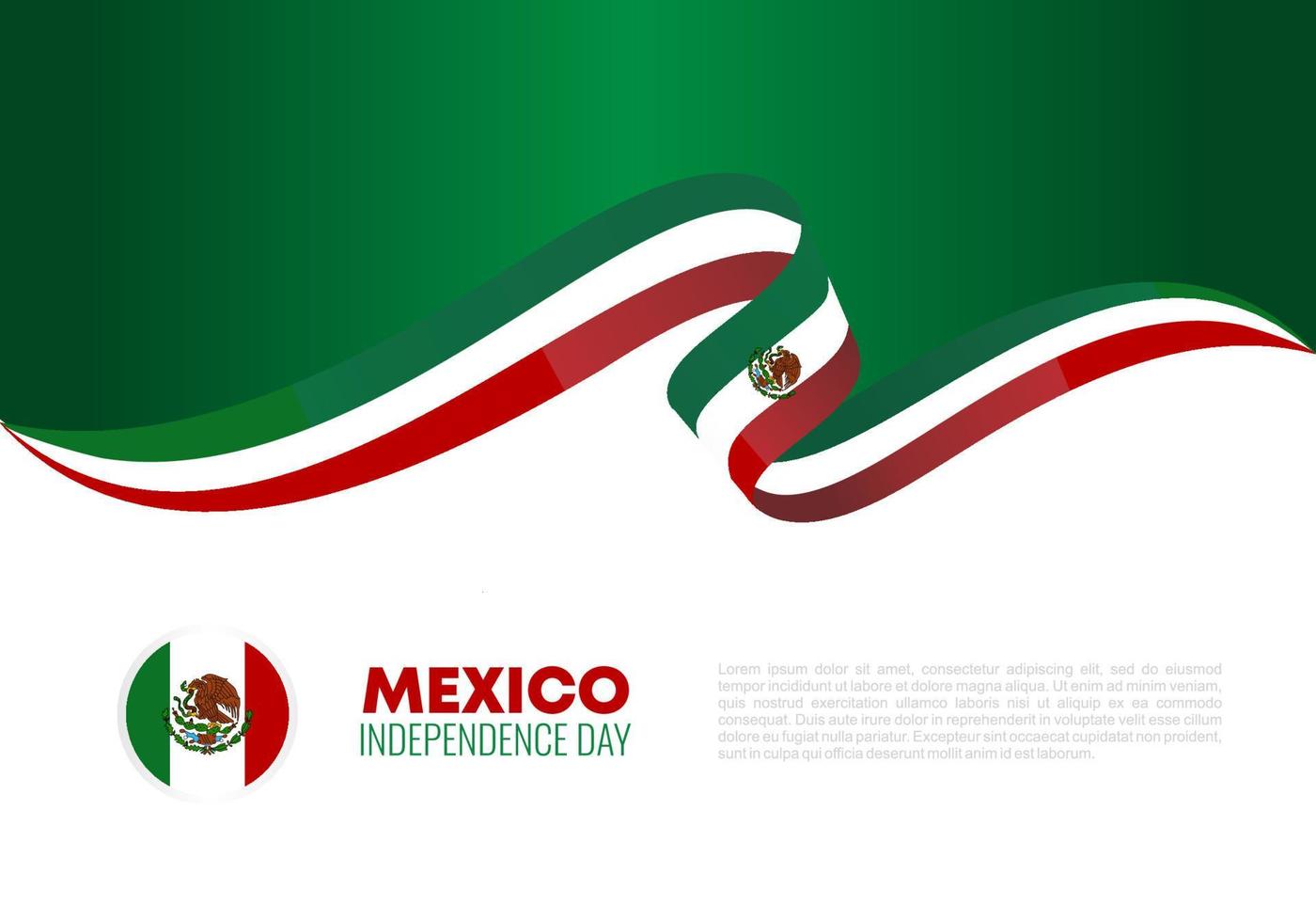 día de la independencia de méxico para la celebración nacional el 16 y 17 de septiembre vector