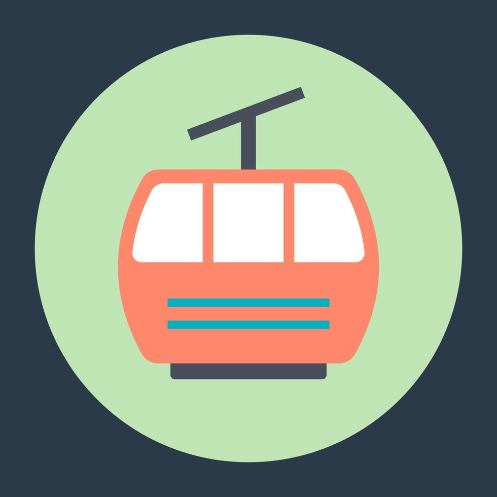 Trendy Ropeway Concepts vector