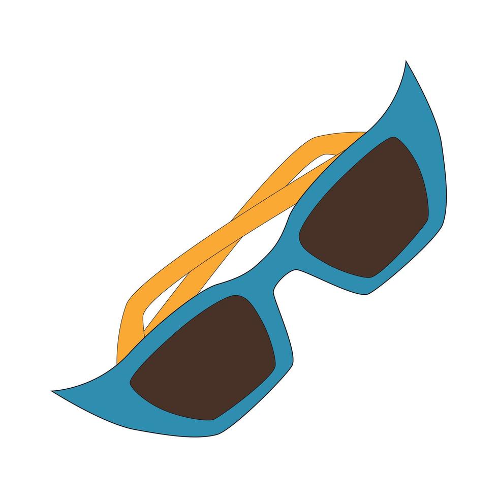 icono de gafas de sol de estilo plano aislado en un fondo blanco. vector