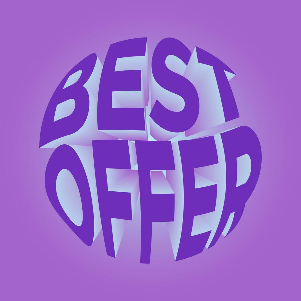 Vector of Best Offer. Perfect for sale, discount, marketing content, etc.