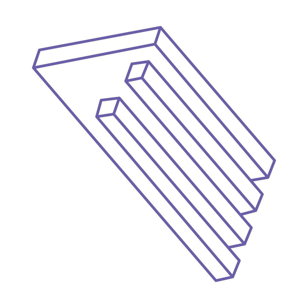formas de ilusión. logotipo de geometría 3d. figuras de ilusión óptica. geometría sagrada. vector