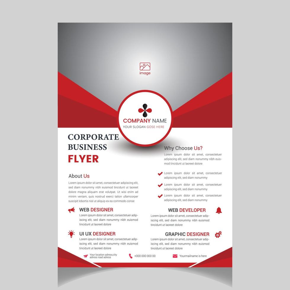 flyer design templated vector