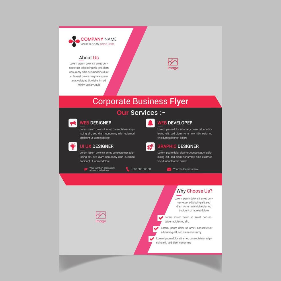 creative flyer design template vector