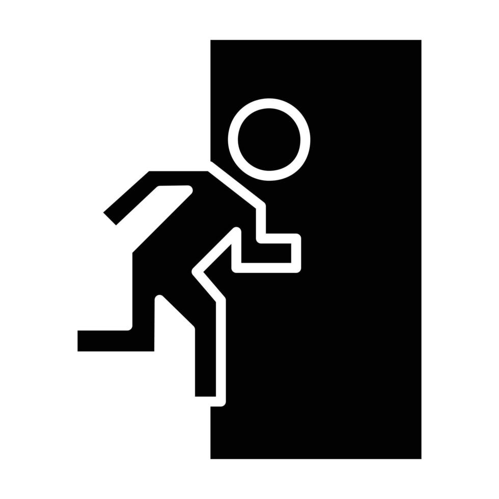 Fire Exit Glyph Icon vector