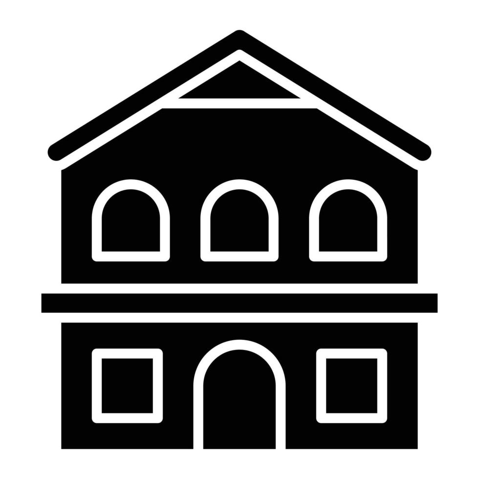 Cottage Glyph Icon vector