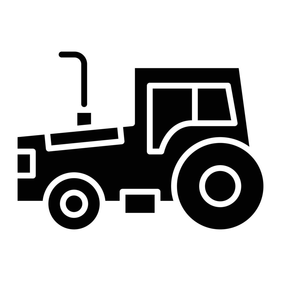 icono de glifo de tractor vector