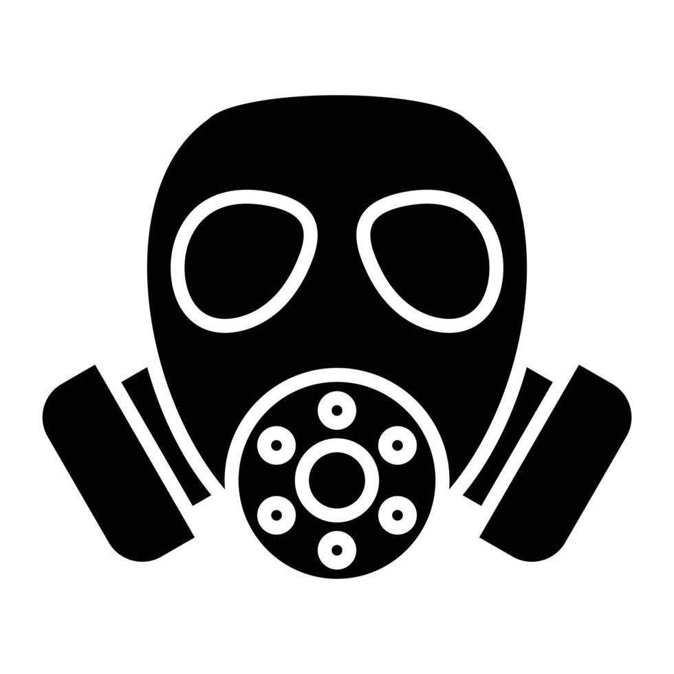 Gas Mask Glyph Icon vector