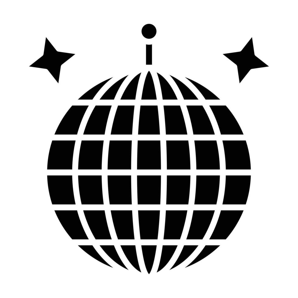 icono de glifo de bola de discoteca vector