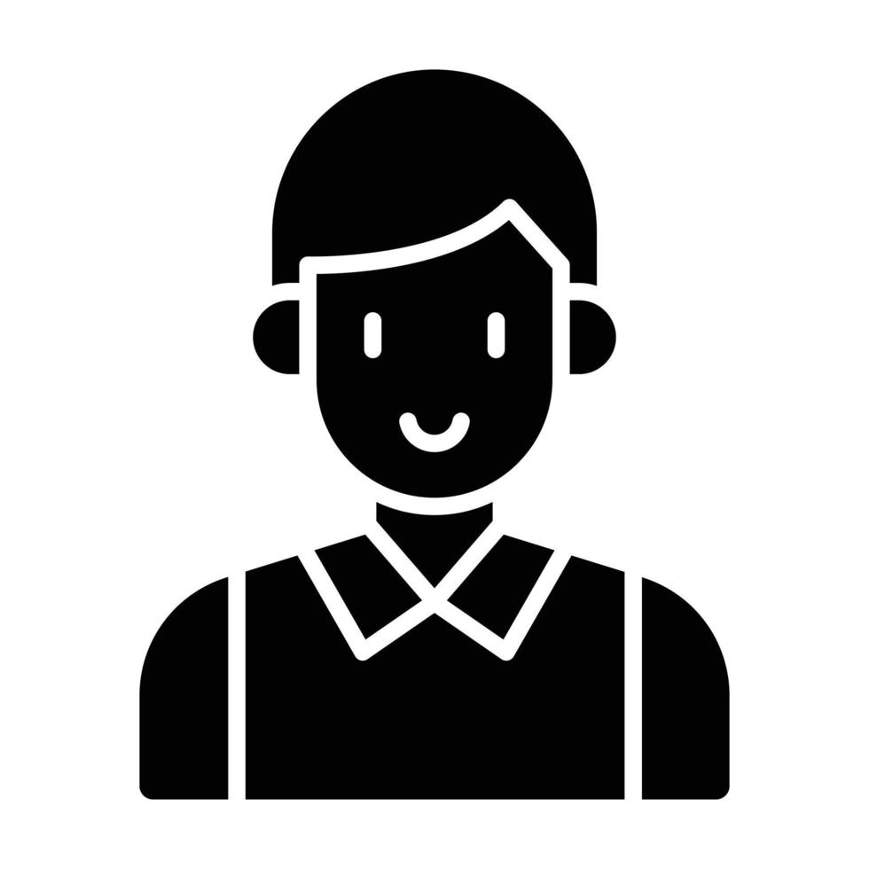 Boy Glyph Icon vector