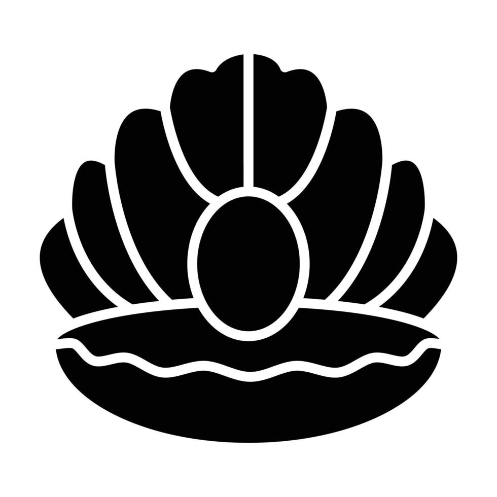 Oyster Glyph Icon vector