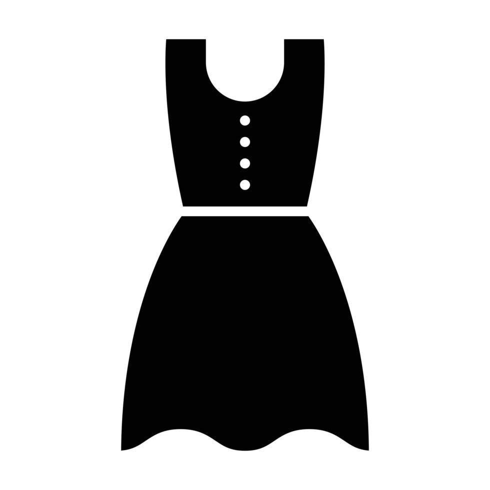 icono de glifo de vestido vector