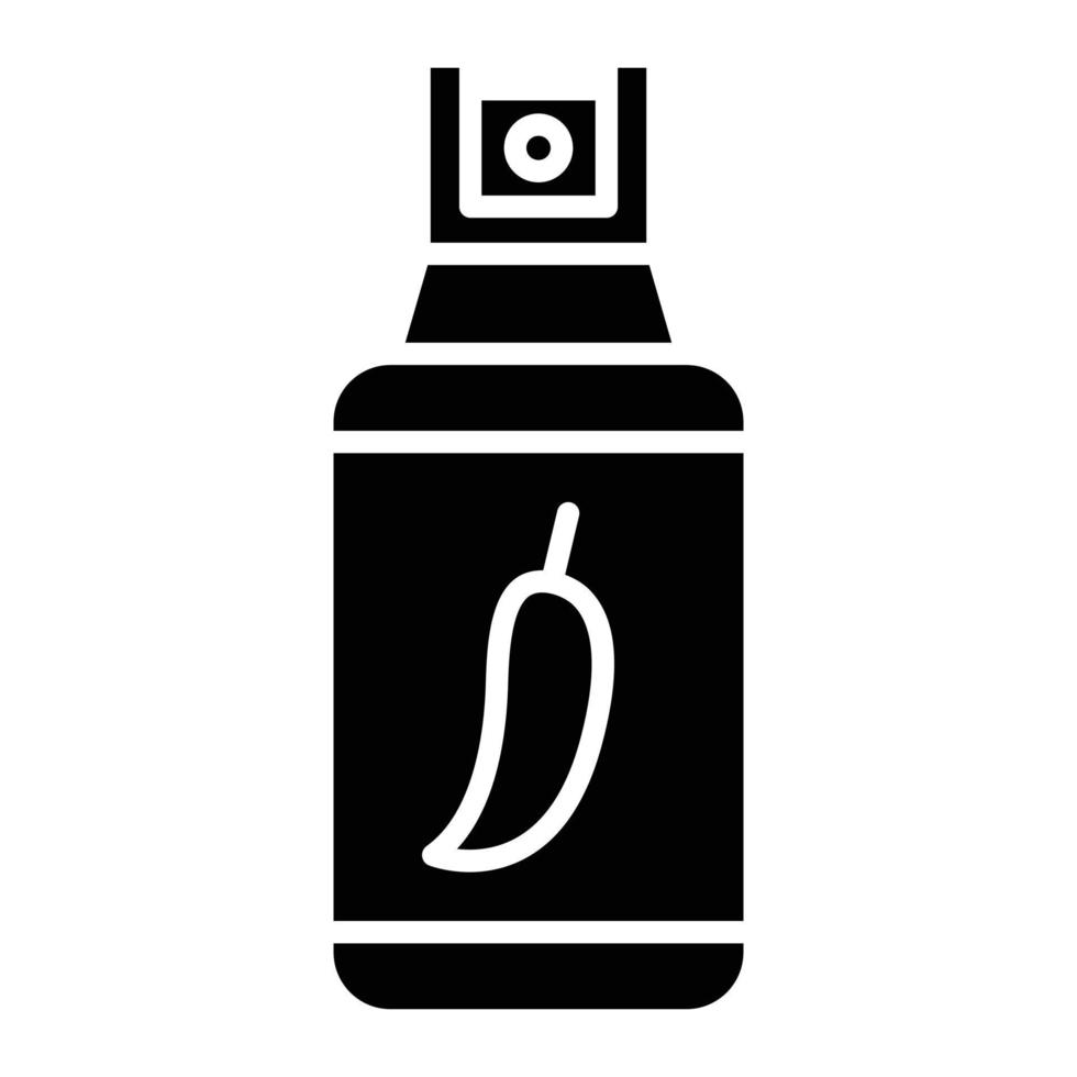 icono de glifo de spray de pimienta vector