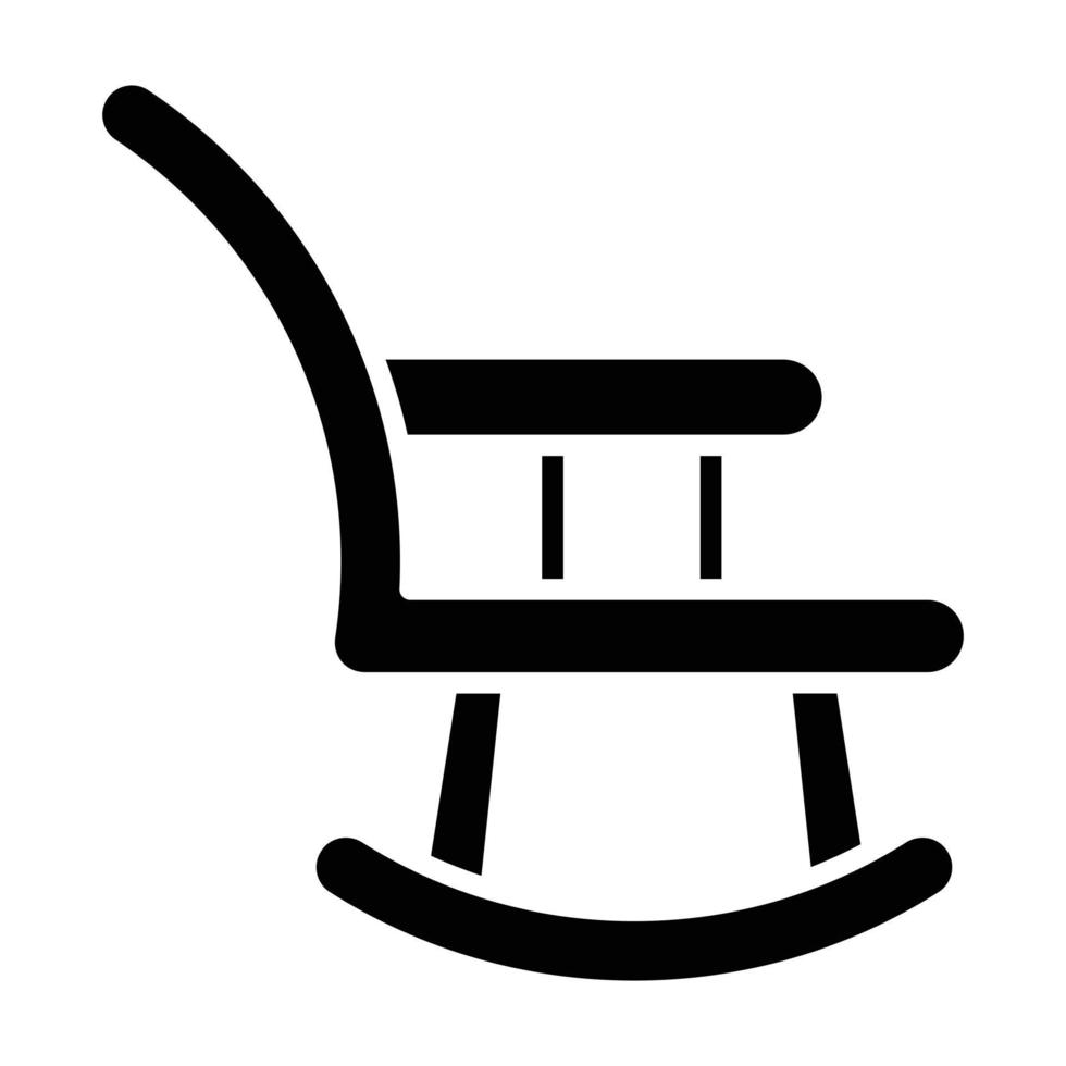 Baby Chair Glyph Icon vector