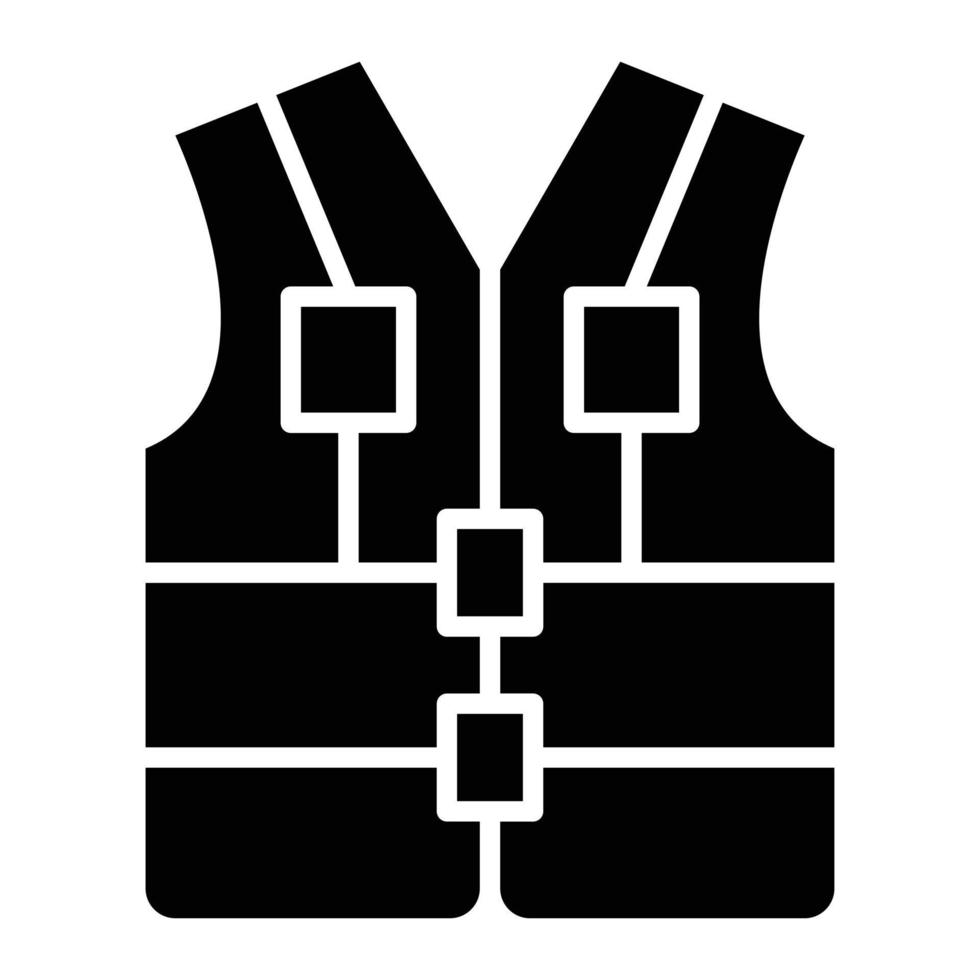 Life Vest Glyph Icon vector
