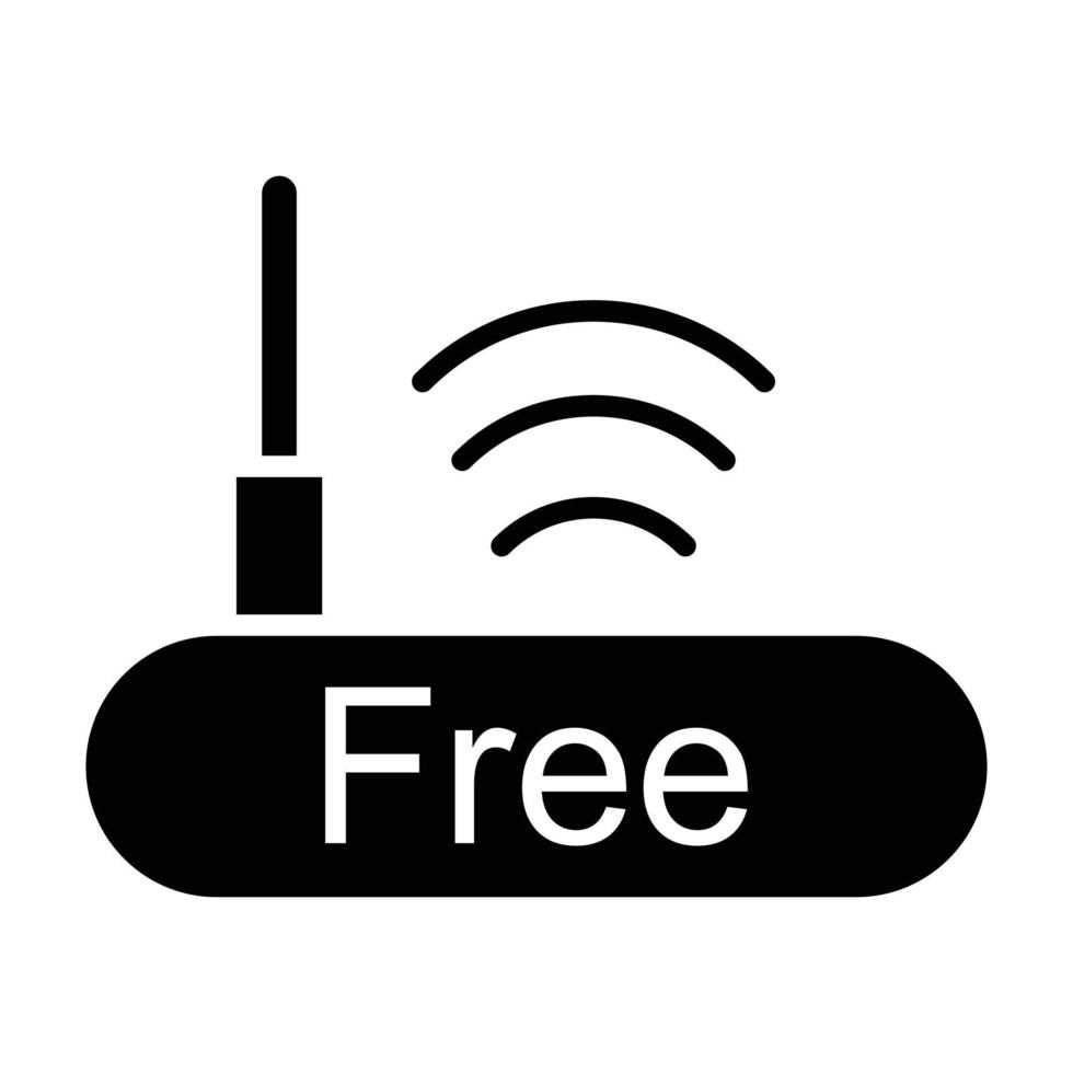 Free Wifi Glyph Icon vector