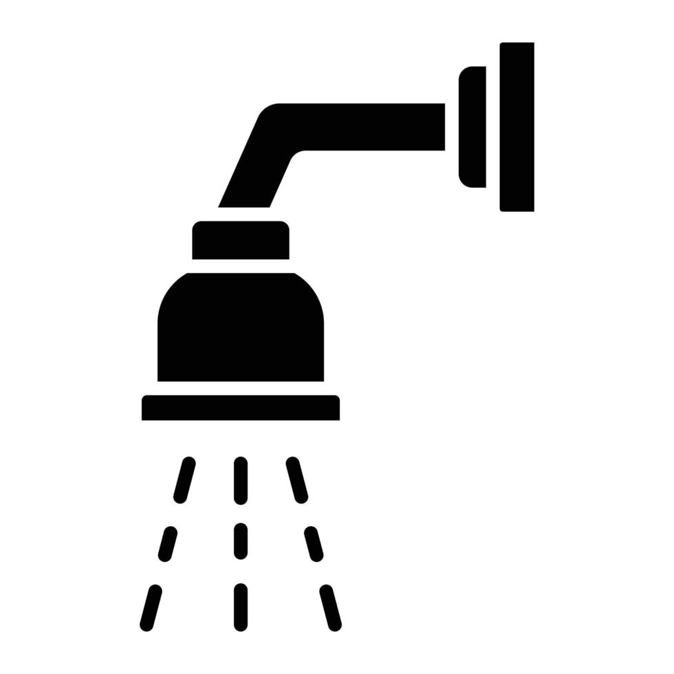Shower Head Glyph Icon vector