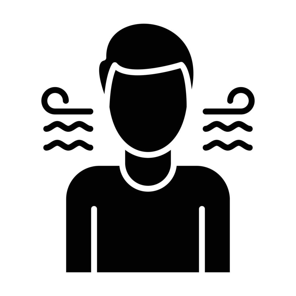 Bad Breath Glyph Icon vector