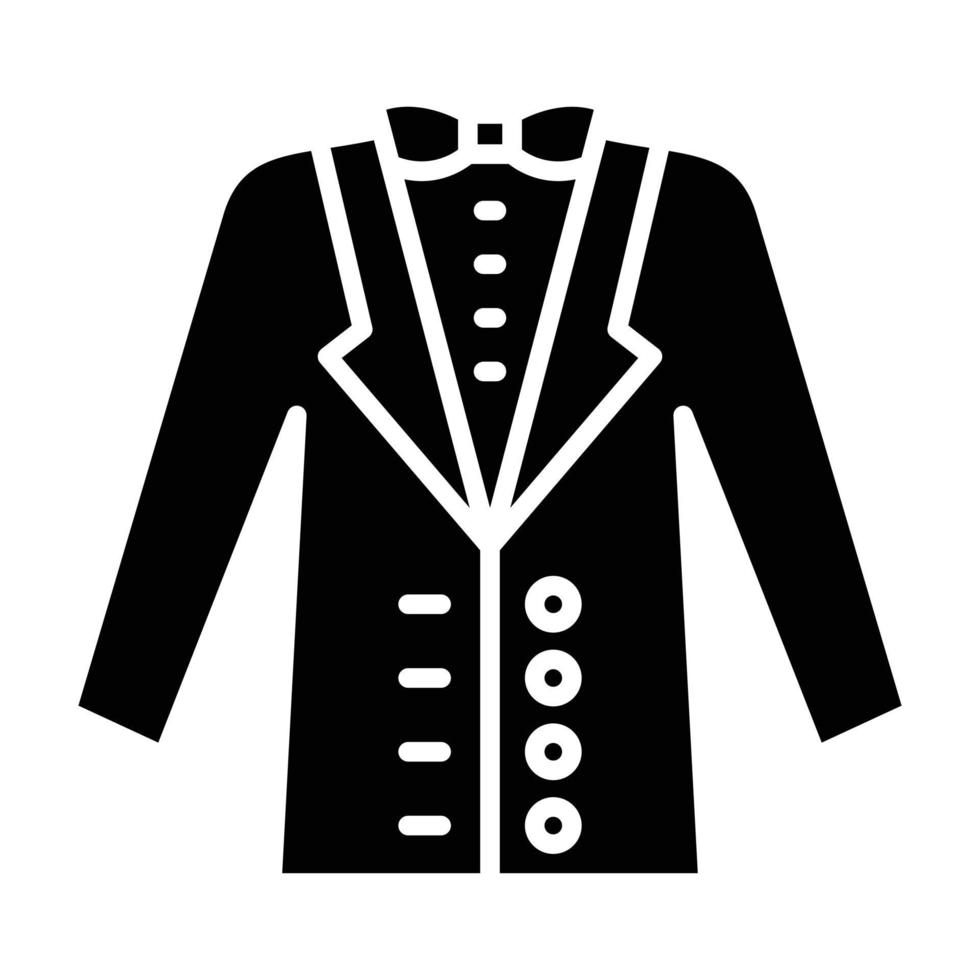Wedding Men Suit Glyph Icon vector
