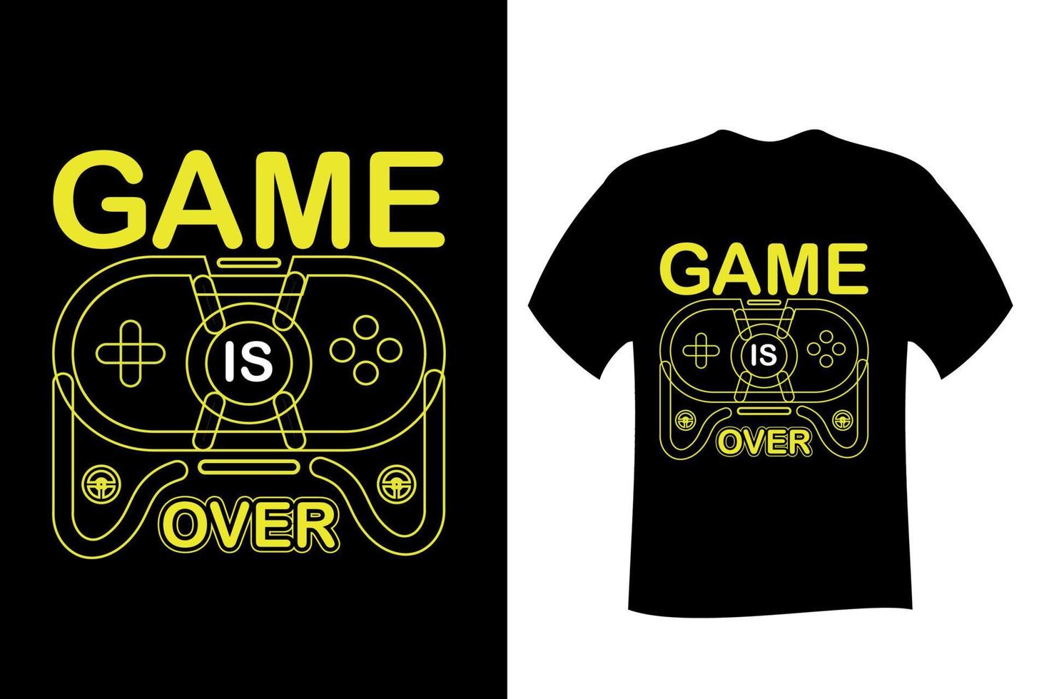 el juego ha terminado el diseño de la camiseta vector