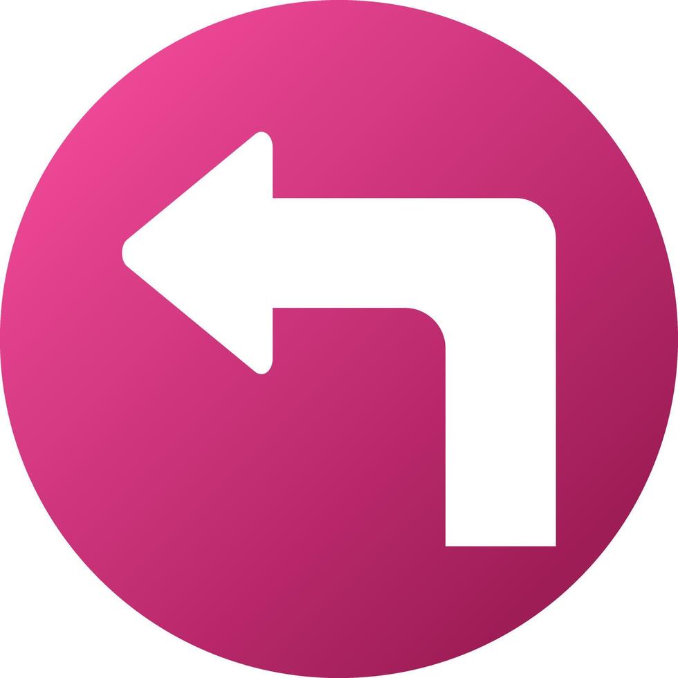 Turn Left Icon Style vector